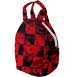 Red Grunge Skull Travel Backpacks