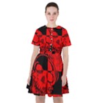 Red Grunge Skull Sailor Dress