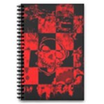 Red Grunge Skull 5.5  x 8.5  Notebook