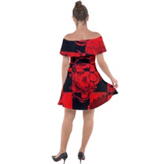 Off Shoulder Velour Dress 