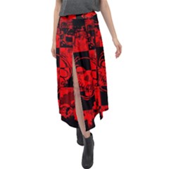 Velour Split Maxi Skirt 