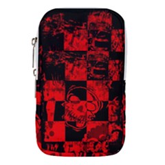 Red Grunge Skull Waist Pouch (Small) from ArtsNow.com