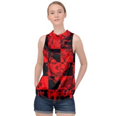 High Neck Satin Top 