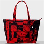 Red Grunge Skull Back Pocket Shoulder Bag 