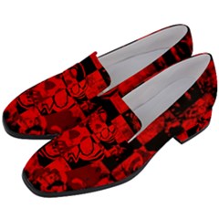 Women s Chunky Heel Loafers 