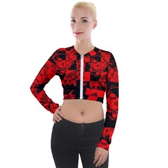 Long Sleeve Cropped Velvet Jacket 