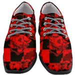 Red Grunge Skull Women Heeled Oxford Shoes