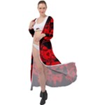 Red Grunge Skull Maxi Chiffon Beach Wrap