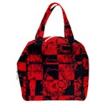 Red Grunge Skull Boxy Hand Bag