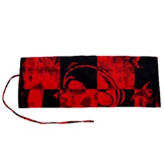 Red Grunge Skull Roll Up Canvas Pencil Holder (S) from ArtsNow.com