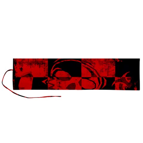 Red Grunge Skull Roll Up Canvas Pencil Holder (L) from ArtsNow.com