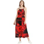 Red Grunge Skull Boho Sleeveless Summer Dress
