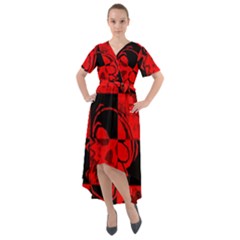 Front Wrap High Low Dress 