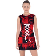 Lace Up Front Bodycon Dress 