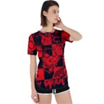 Red Grunge Skull Perpetual Short Sleeve T-Shirt