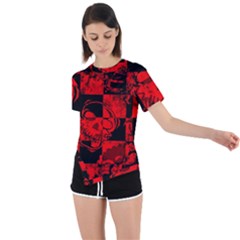 Asymmetrical Short Sleeve Sports T-Shirt 