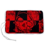 Red Grunge Skull Pen Storage Case (M)