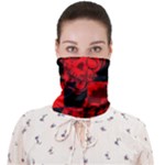 Red Grunge Skull Face Covering Bandana (Adult)