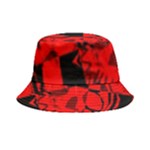 Red Grunge Skull Bucket Hat