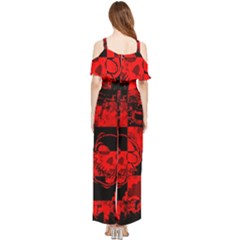 Draped Sleeveless Chiffon Jumpsuit 