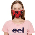 Red Grunge Skull Cloth Face Mask (Adult)