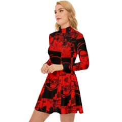 Long Sleeve Velour Longline Dress 