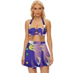 Chakra 1 Vintage Style Bikini Top and Skirt Set 