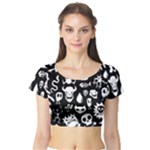 Monsters Short Sleeve Crop Top