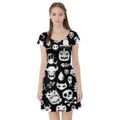 Short Sleeve Skater Dress Front
