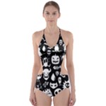 Monsters Cut-Out One Piece Swimsuit