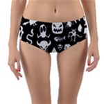 Monsters Reversible Mid-Waist Bikini Bottoms