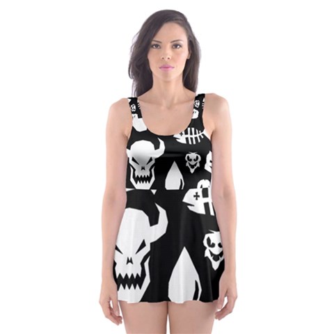 Monsters Skater Dress Swimsuit from ArtsNow.com