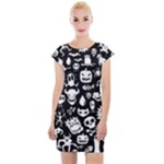 Monsters Cap Sleeve Bodycon Dress