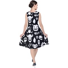 V-Neck Midi Sleeveless Dress  
