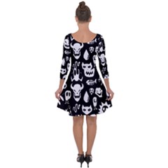 Quarter Sleeve Skater Dress 