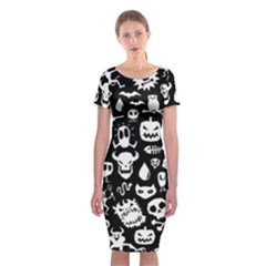 Classic Short Sleeve Midi Dress Front Classic Short Sleeve Midi Dress Front