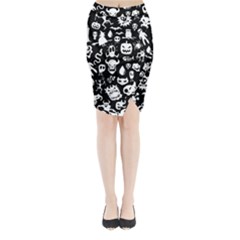 Monsters Midi Wrap Pencil Skirt from ArtsNow.com