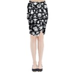 Monsters Midi Wrap Pencil Skirt