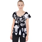 Monsters Lace Front Dolly Top