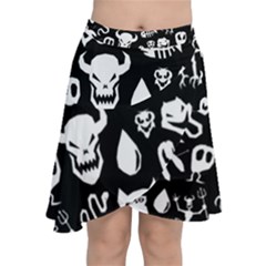 Chiffon Wrap Front Skirt 