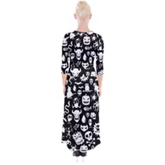 Quarter Sleeve Wrap Maxi Dress 