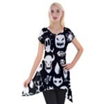 Monsters Short Sleeve Side Drop Tunic