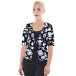 Monsters Cropped Button Cardigan