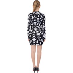 V-neck Bodycon Long Sleeve Dress 