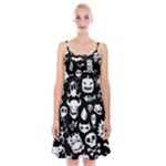 Monsters Spaghetti Strap Velvet Dress