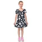 Monsters Kids  Short Sleeve Velvet Dress