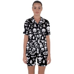 Satin Short Sleeve Pajamas Set 