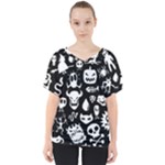 Monsters V-Neck Dolman Drape Top