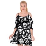 Monsters Cutout Spaghetti Strap Chiffon Dress