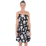 Monsters Ruffle Detail Chiffon Dress